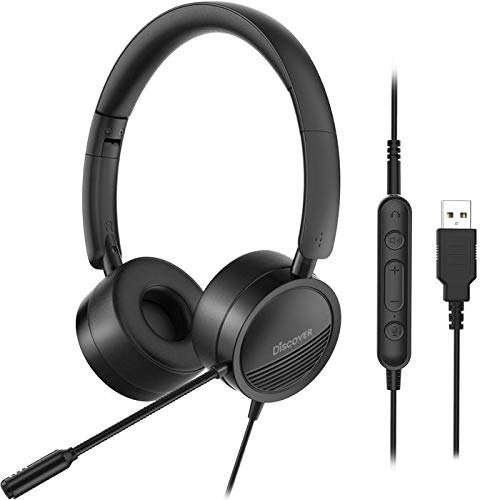 D312U Dual Speaker Headset with USB and 3.5mm Connection- Compatible with Computer Apps Like Microsoft Teams, Zoom, RingCentral, Cisco, Avaya and Cell Phones with a 3.5mm Port