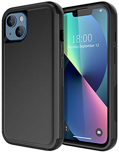 for iPhone 13 Case [Shockproof] [Dropproof] [Dust-Proof],Heavy Duty Protection Phone Case Cover for Apple iPhone 13 (Black)
