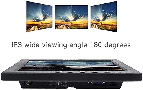10 Inch IPS LCD HDMI Monitor 1920x1200 Full HD Monitor with HDMI/BNC/VGA/USB Input and Speaker for FPV Video Display DVD PC Laptop