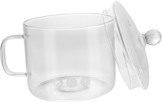 1350ML Heat-Resistant Glass Stew Pot with Lid