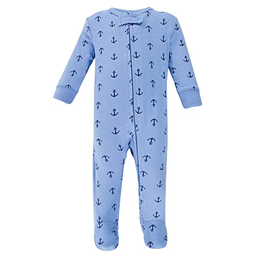 Uni   Cotton Sleep and Play Blue Whales, 0-3 Months