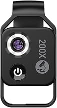 200X Magnification Microscope Lens with LED Light for Smartphones