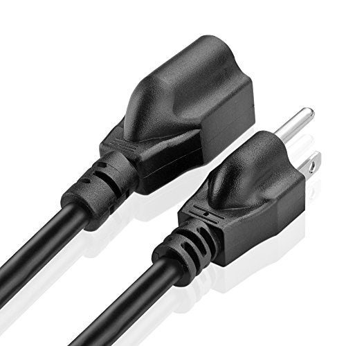TNP Universal Power Extension Cord Cable Strip (12FT) - NEMA 5-15R to NEMA 5-15P Wire Connector Socket Plug Jack Outlet Power Strip Liberator Space Port Saver Extender - Black