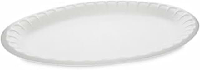 Oval Satin Foam Dinner Platter, 11.5 x 8.5, White