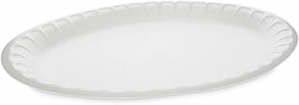Oval Satin Foam Dinner Platter, 11.5 x 8.5, White