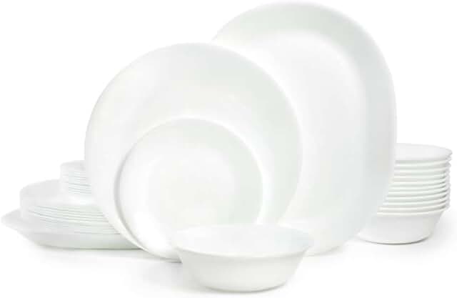 Winter Frost White 38-Piece Dinnerware Set for 12