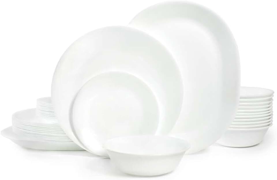 Winter Frost White 38-Piece Dinnerware Set for 12