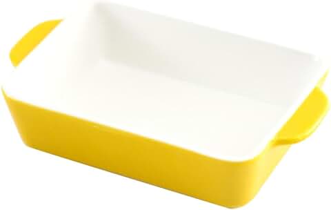 Elegant Yellow Rectangular Baking Dish