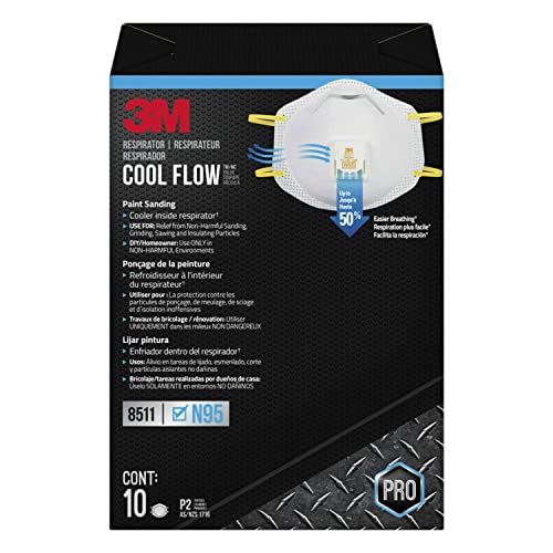 10-pack of N95 respirators with Cool Flow valve