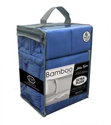 2000 Series by Ashley Taylor 6-Piece Ultra Plush-Wrinkle Free-Deep Pocket Sheet Set King/Cal King, Royal Blue)