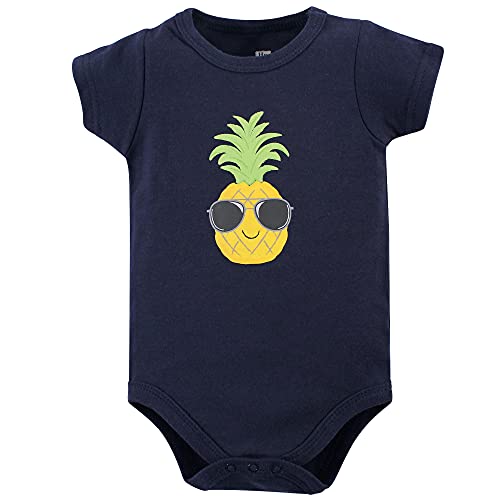 Uni   Cotton Bodysuit, Shorts and Shoe Set, Pineapple, 6-9 Months