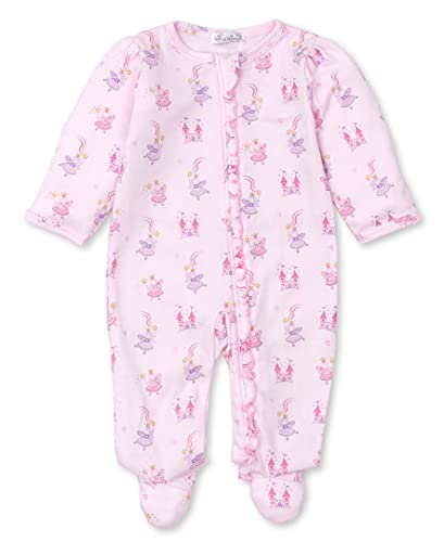 Baby-Girls Infant Fairytale Fun Print Footie with Zipper-Pink-0-3 Months