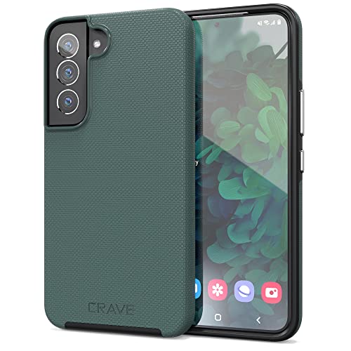 Dual Guard Shockproof Case for Samsung Galaxy S22 5G Forest Green