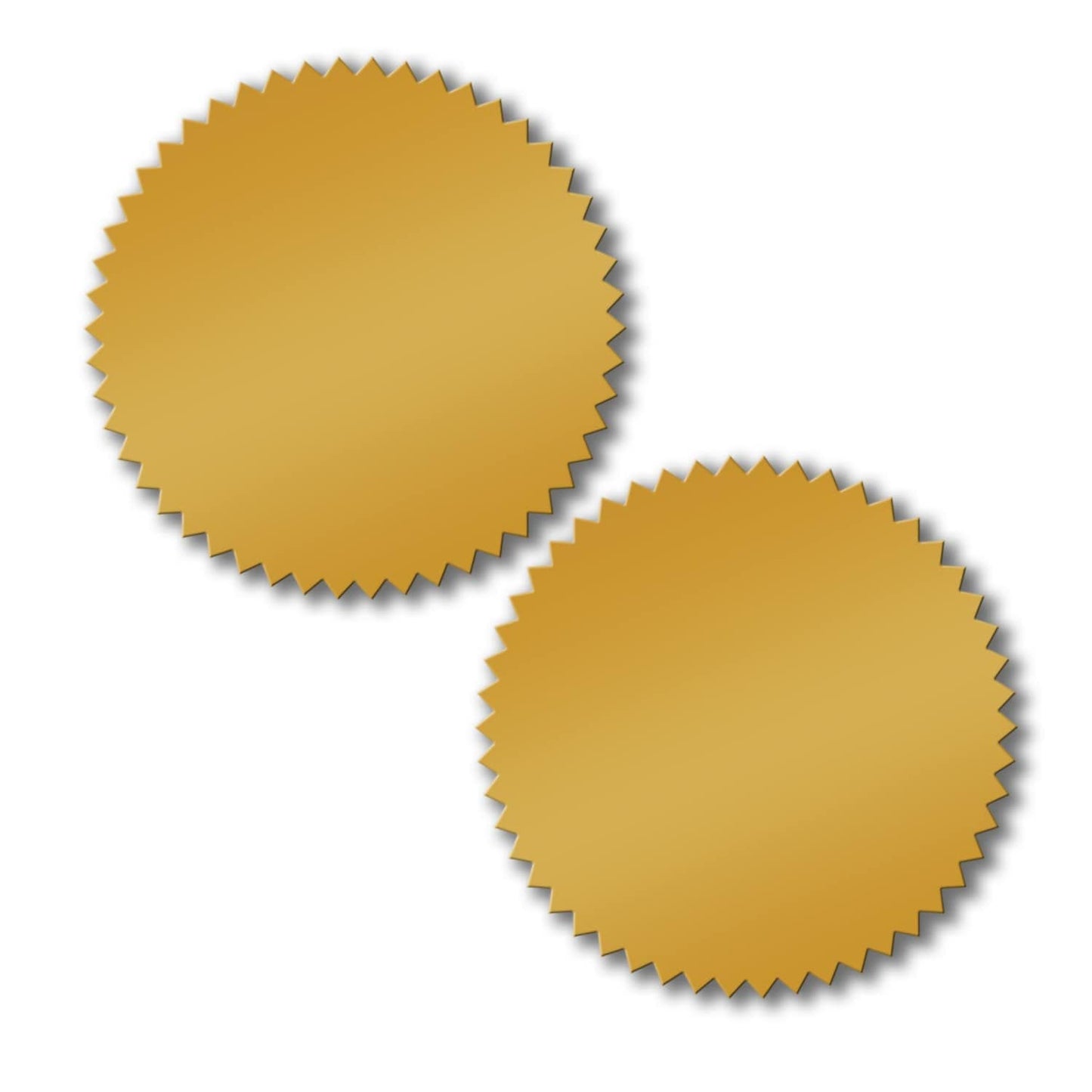 Gold Foil Certificate Seals, 1.75", 50 Pack