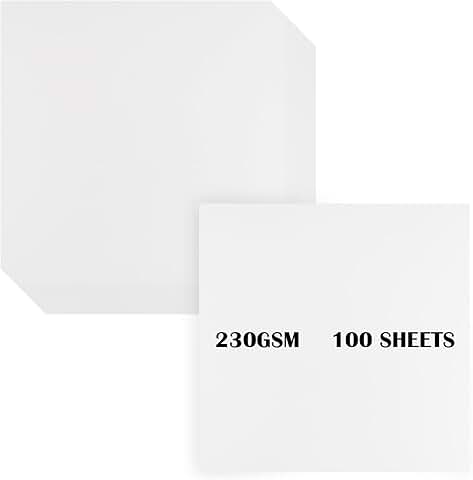 White 100 Pack Heavyweight Cardstock for Crafts