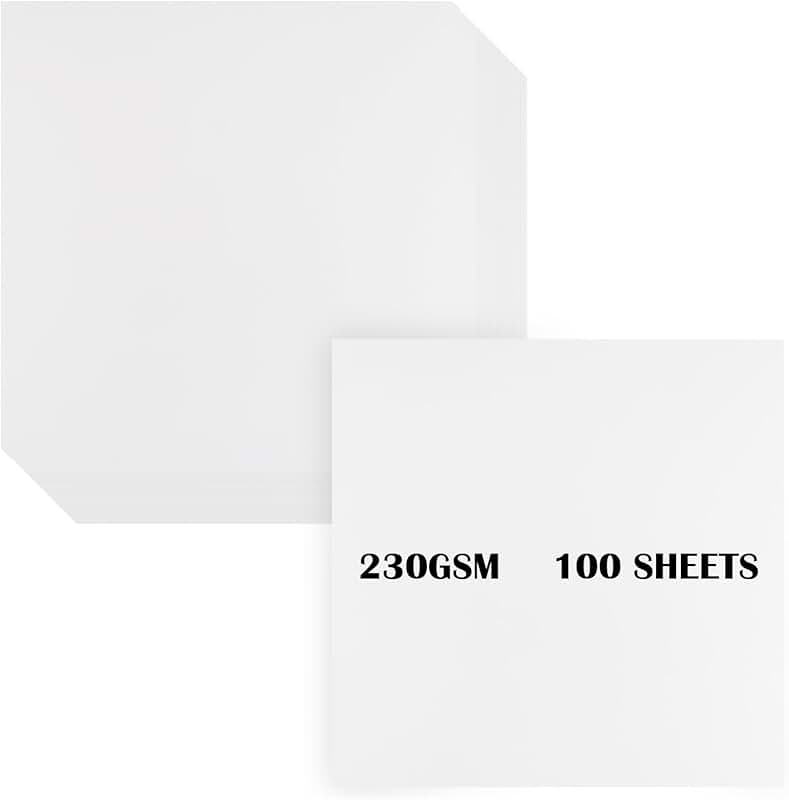 White 100 Pack Heavyweight Cardstock for Crafts