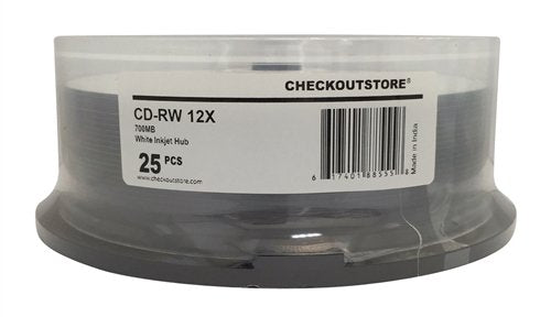 (100) CD-RW 12X 80Min/700MB - Rewritable Discs (White Inkjet)