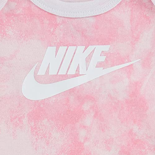 Baby Girls Tie Dye Bodysuit, Bootie and Hat 3 Piece Set (Pink(NN0646-A9Y)/White, 0-6 Months)