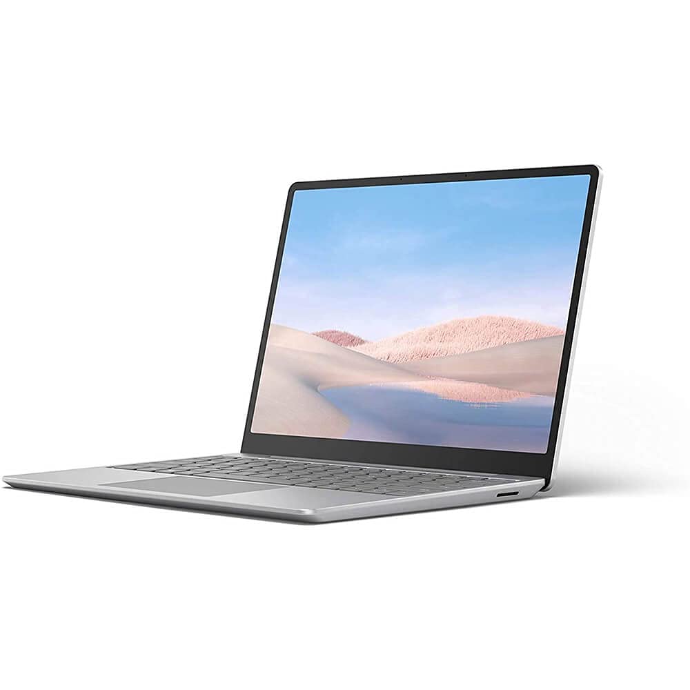 Surface Laptop Go 12.4" Touchscreen Laptop PC, Intel Quad-Core i5-1035G1, 4GB RAM, 64GB eMMC, Webcam, Win 10, Bluetooth, Online Class Ready - Platinum