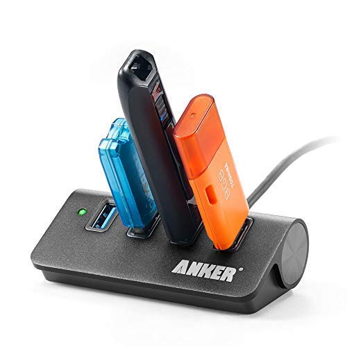 4-Port USB 3.0 Unibody Aluminum Portable Data Hub with 2ft USB 3.0 Cable for Macbook, Mac Pro / mini, iMac, XPS, Surface Pro, Notebook PC, USB Flash Drives, Mobile HDD and More