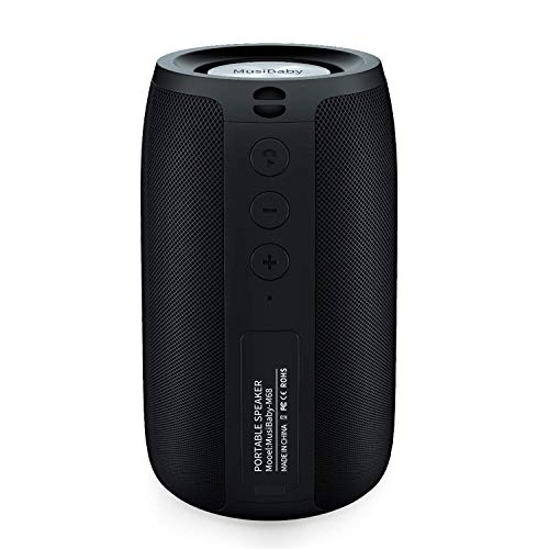 Bluetooth Speaker, Speakers,Outdoor, Portable,Waterproof,Wireless Speaker,Dual Pairing, Bluetooth 5.0,Loud Stereo,Booming Bass,1500 Mins Playtime for Home,Party (Black, M68)