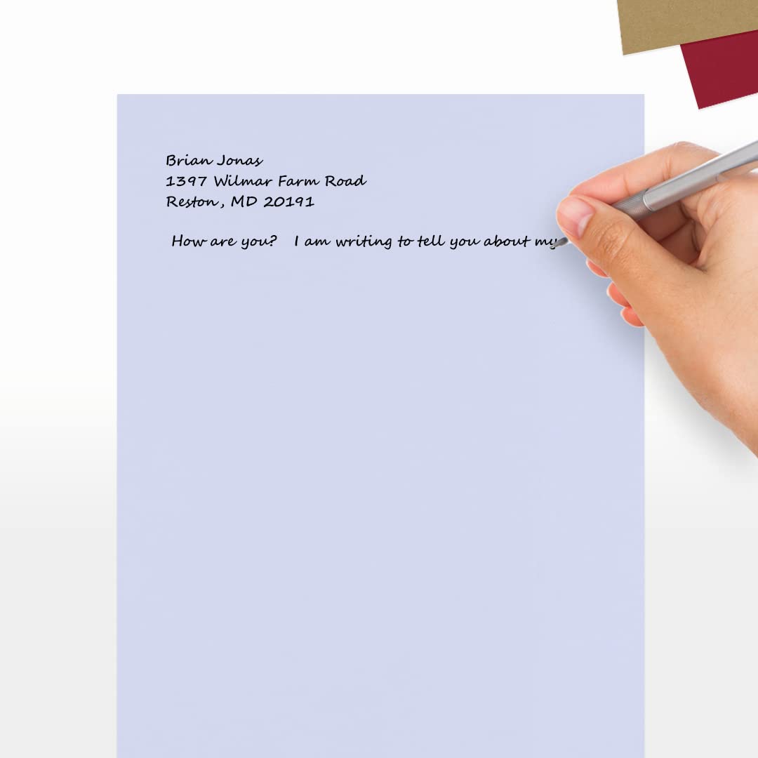 Lilac Purple Letter Size Paper, 80lb, 50 Sheets