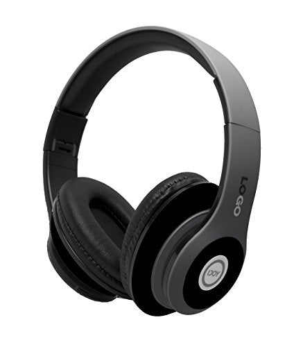 Matte Finish Bluetooth Headphones, Wireless Over Ear Foldable Headset with Built-in Microphone, FM, Micro SD Card Slot (Stealth)