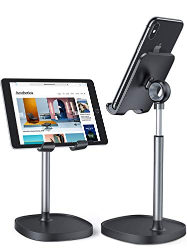 Adjustable phone stand for desk, compatible with all mobile phones