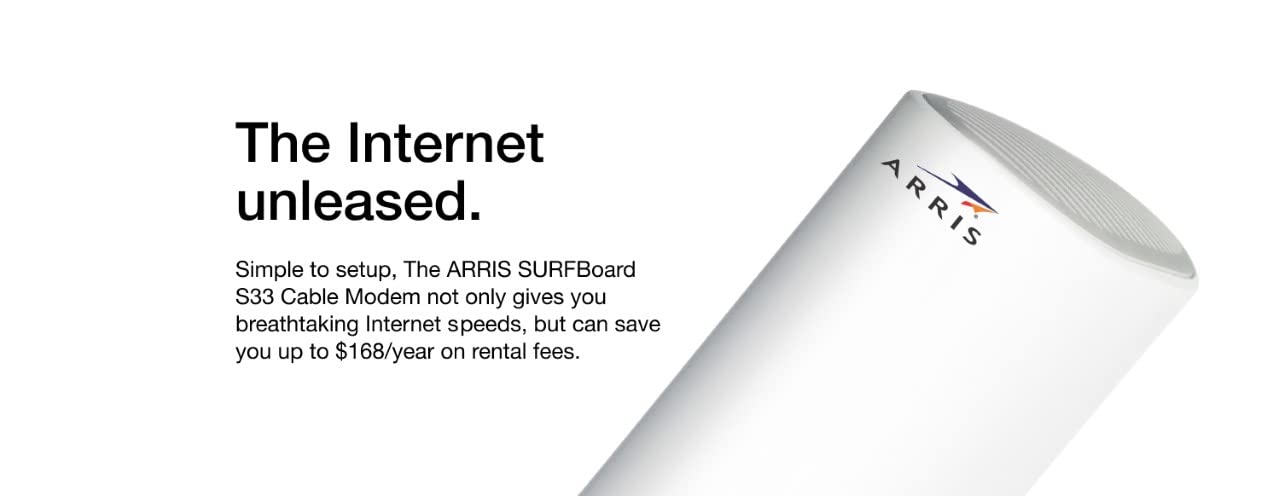 Surfboard S33 DOCSIS 3.1 Multi-Gigabit Cable Modem | Approved for Comcast Xfinity, Cox, Spectrum & More | 1 & 2.5 Gbps Ports | 2.5 Gbps Max Internet Speeds | 4 OFDM Channels | 2 Year Warranty