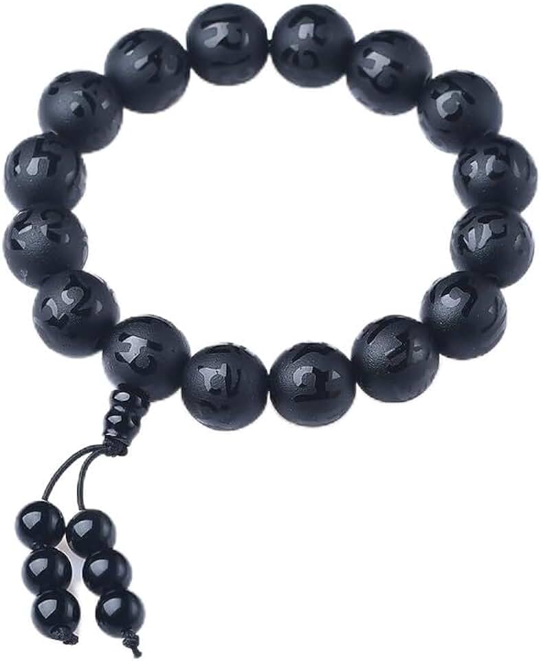 16-Bead Natural Crystal Mala Bracelet for Meditation and Yoga