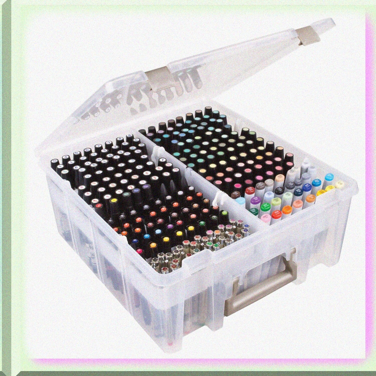 Marker Storage Tray Holds 64 Pens, Pencils, Markers, Brushes