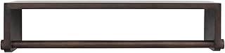 Mango Wood Wall Shelf with Rod in Espresso Finish