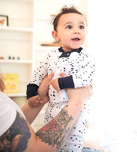 uni   Pajamas, Zip-front Non-slip Footed Pjs,  Cotton and Toddler Sleepers, Midnight Twinkle Bee, 18 Months US