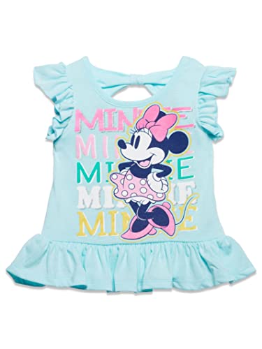 Minnie Mouse Baby Girls T-Shirt and French Terry Shorts Set Blue 18 Months