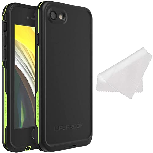 FR Series Waterproof Case for iPhone SE 3rd Gen (2022), iPhone SE 2nd (2020), iPhone 8, iPhone 7 (NOT Plus) - Non-Retail Packaging - Night LITE (Black/Lime)