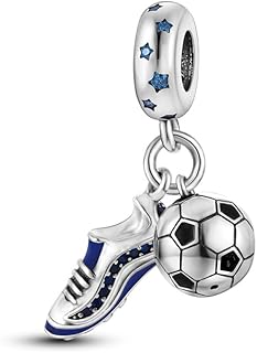 Sterling Silver Soccer Charm for Bracelets and Necklaces