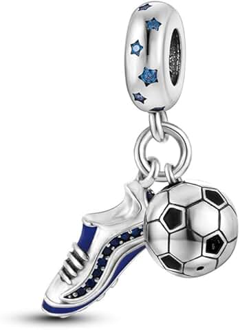Sterling Silver Soccer Charm for Bracelets and Necklaces