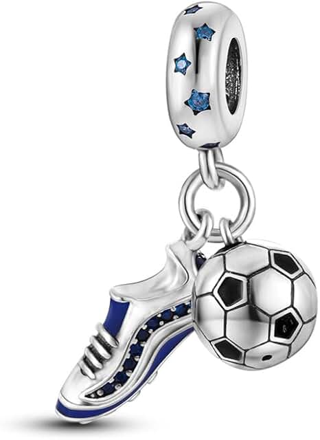 Sterling Silver Soccer Charm for Bracelets and Necklaces