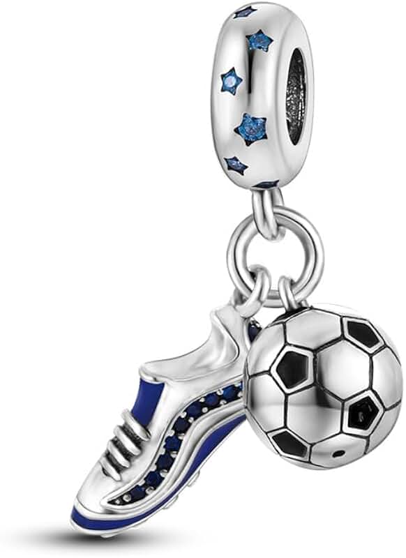 Sterling Silver Soccer Charm for Bracelets and Necklaces