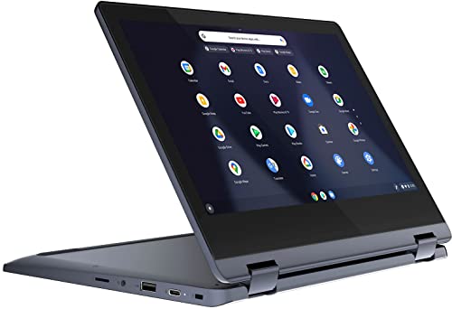Flagship Chromebook 11.6" HD 2 in 1 Touchscreen Laptop Computer, 8 Core- Mediatek MT8183, 4GB RAM, 64GB eMMC, WiFi, Bluetooth, Webcam, Chrome OS, Abyss Blue