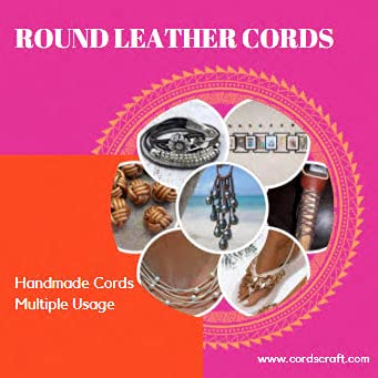 1.0mm Metallic Round Leather Cord for Jewelry and Crafts
