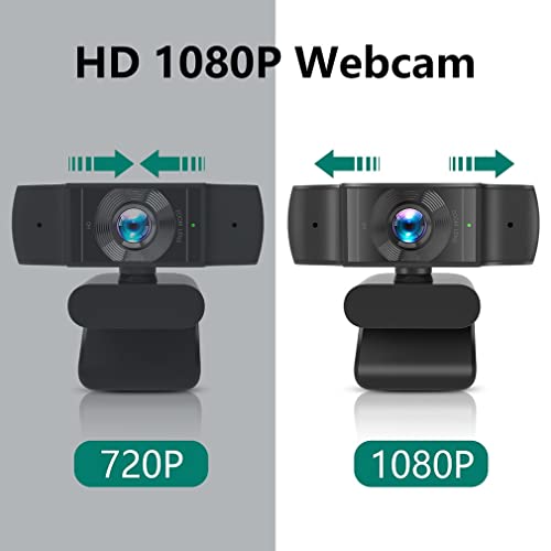 Webcam, HD Webcam 1080P Pro Streaming Web Camera with Microphone, Widescreen USB Computer Camera for PC Mac Laptop Desktop Video Calling Conferencing Recording