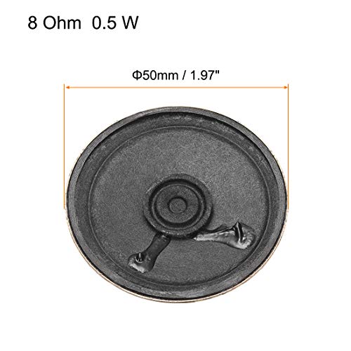 0.5W 8 Ohm DIY Magnetic Speaker 50mm Round Shape Replacement Loudspeaker