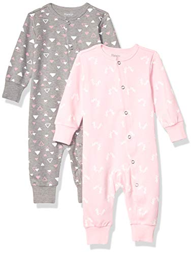 Ultimate Baby Flexy 2 Pack Sleep and Play Suits, Pink Shapes, 0-6 Months