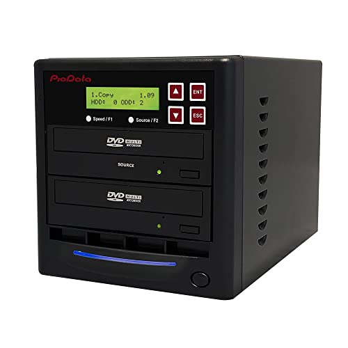 1 to 1 24X Burner M-Disc Support CD DVD Duplicator - Standalone Copier Duplication Tower PIO-S1T-DVD-BK
