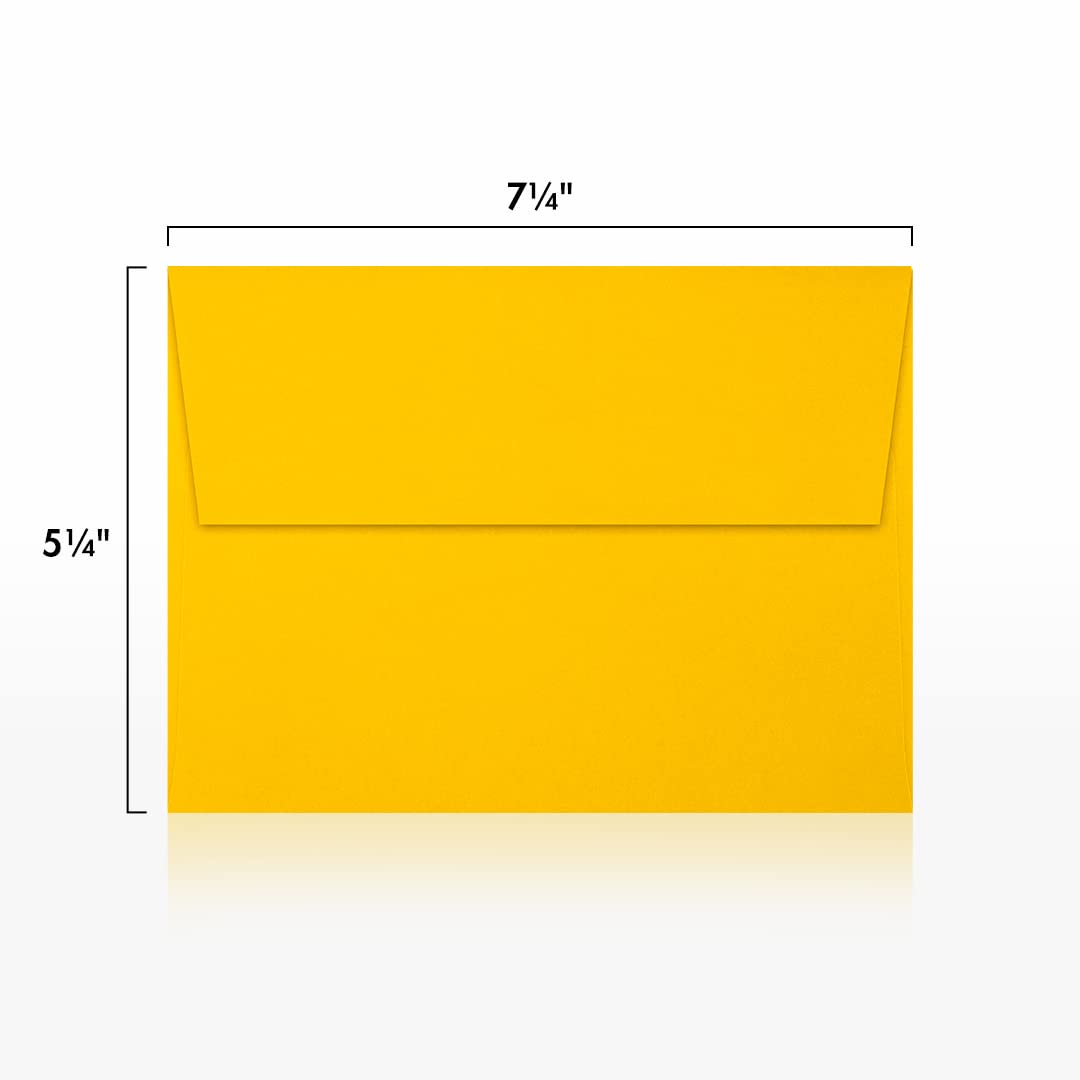 Yellow A7 Invitation Envelopes, 500 Pack