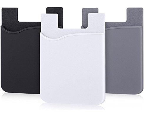 Cell Phone Wallet Stick-On 3 Pieces for Credit, Business, ID