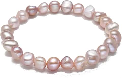 Handmade Women's Beaded Pearl Bracelet in Multiple Colors