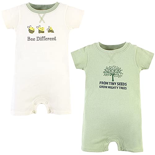 Uni  Baby  Cotton Rompers, Bee Different, 3-6 Months