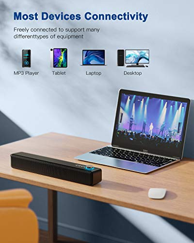 Bluetooth Speakers, Bluetooth 5.0 Wireless Speakers with Mic, TWS, Portable for Laptop, Tablet, Phone
